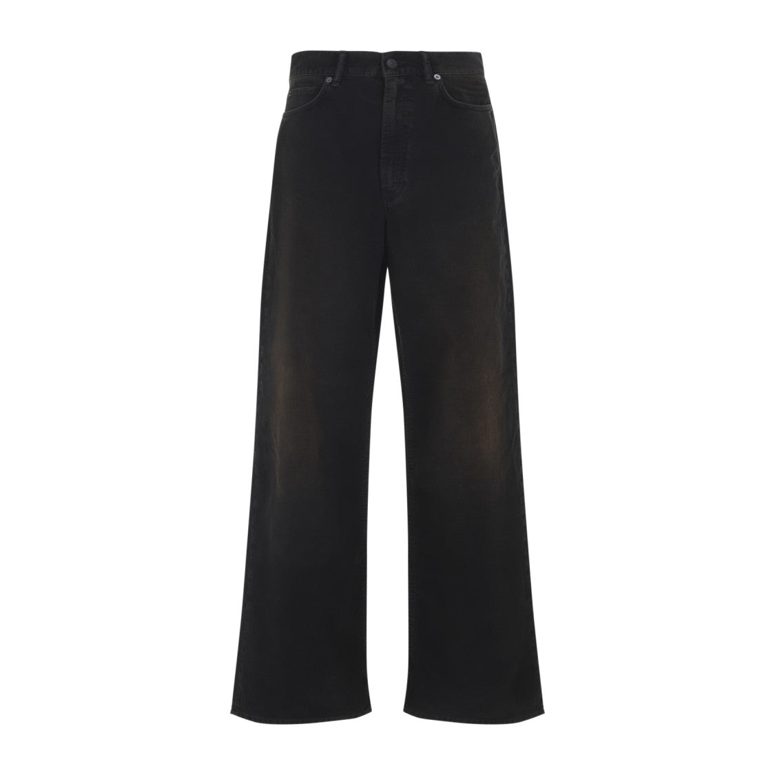 Acne Studios Washed Black Corduroy Loose-Fit Pants