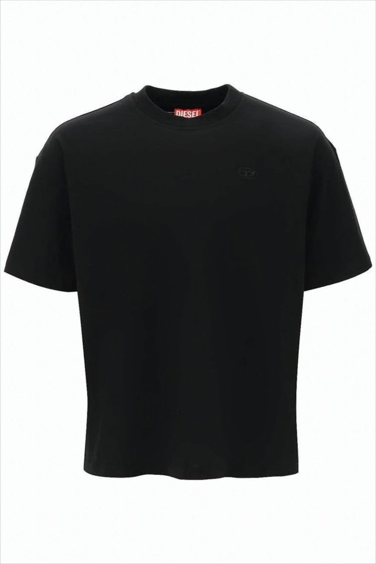 Diesel Boxy Black Cotton T-Shirt