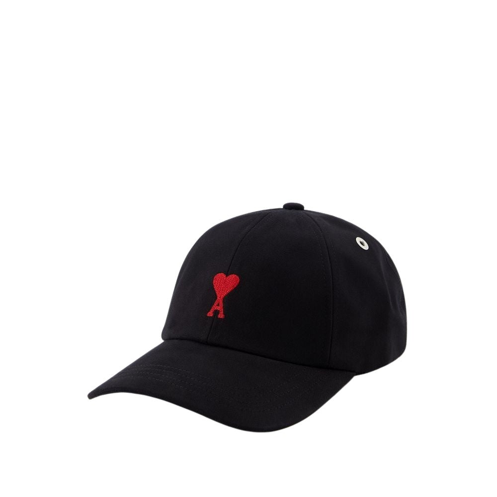 Ami Red Adc Cap - Cotton - Black