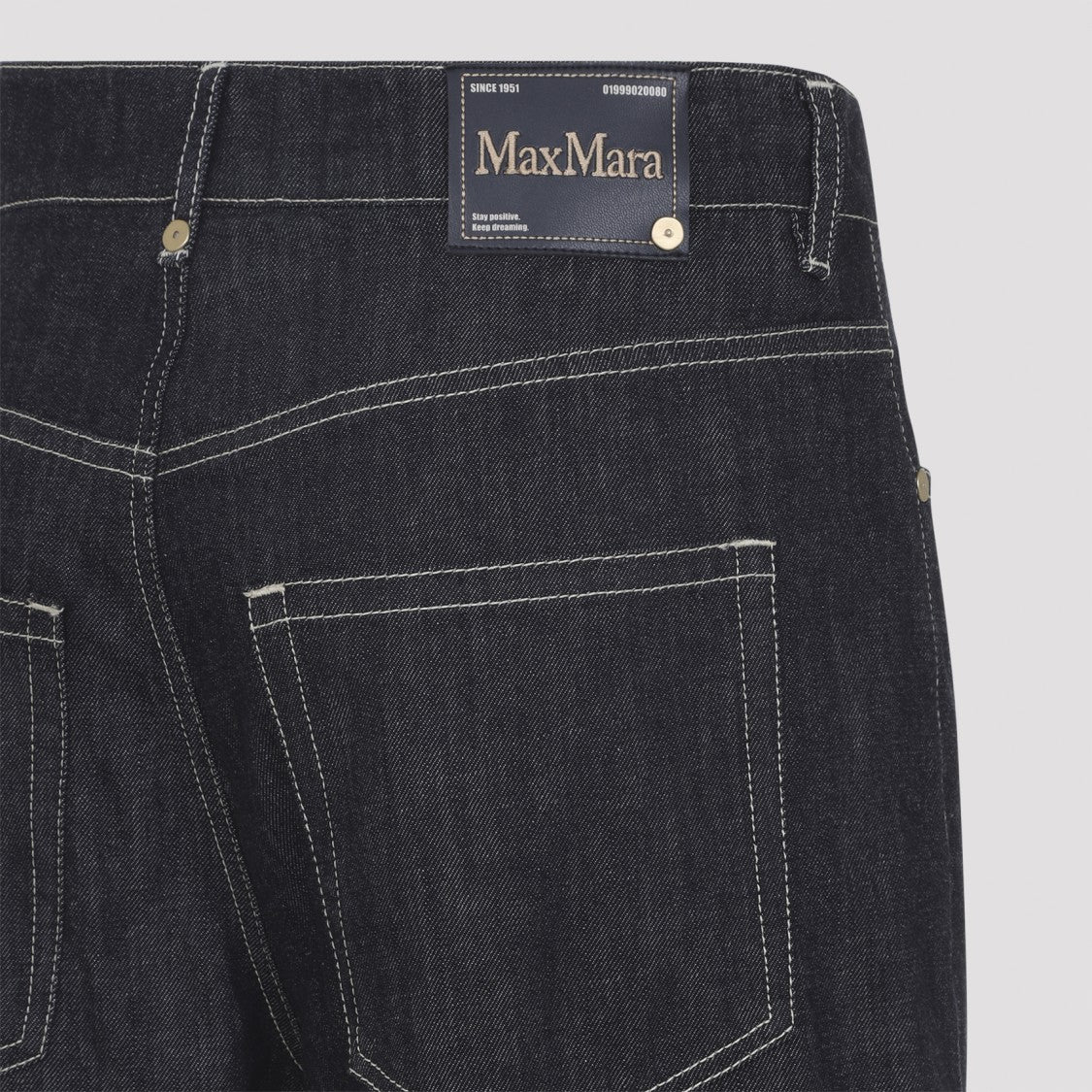 Max Mara Straight-Leg Black Denim Jeans