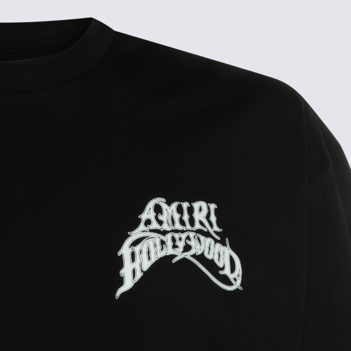 Amiri Black Short-Sleeve T-Shirt With Graphic Logo Detail