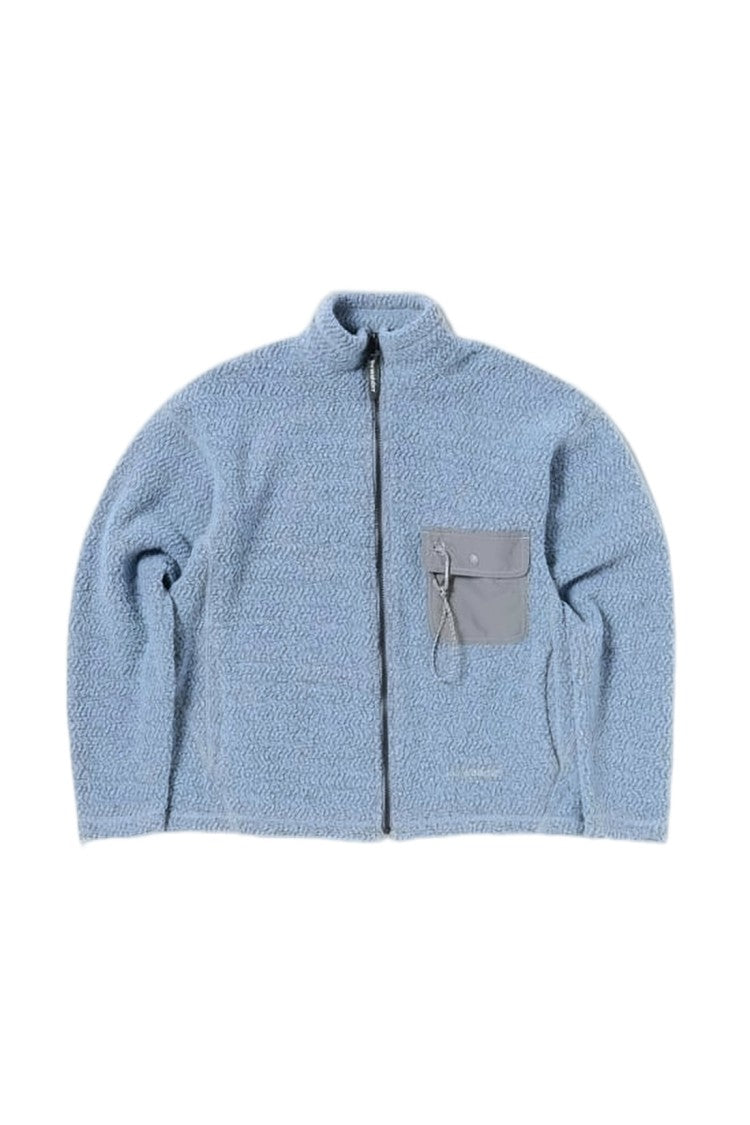 And Wander Textured Plush Jacket With High Collar And Contrasting Pocket