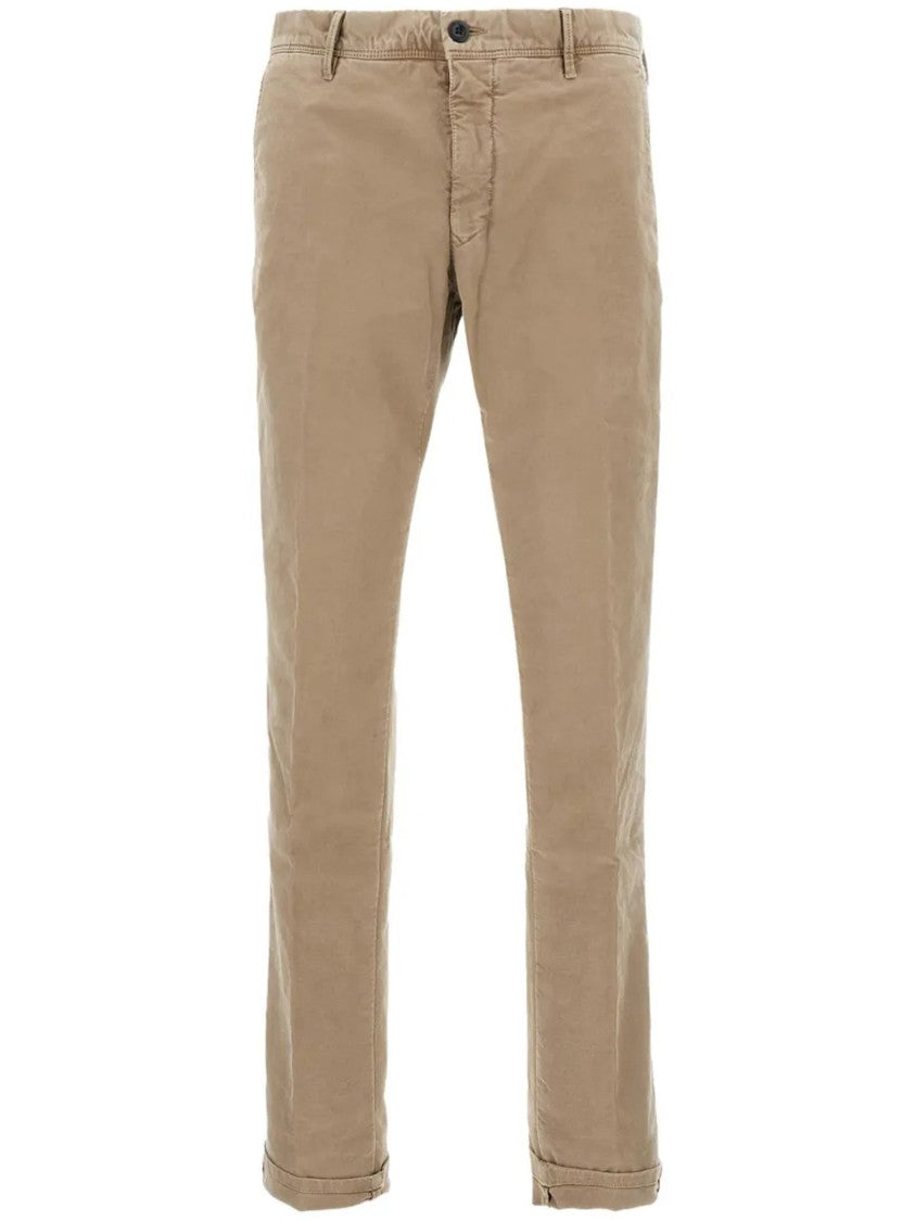 Incotex Brown Straight-Leg Tailored Fit Trousers