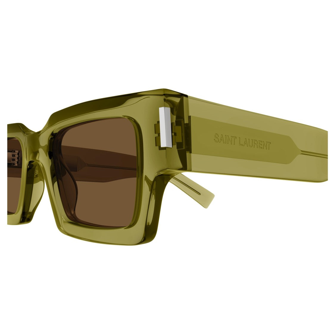 Saint Laurent Sl 572 Translucent Olive Green Acetate Sunglasses