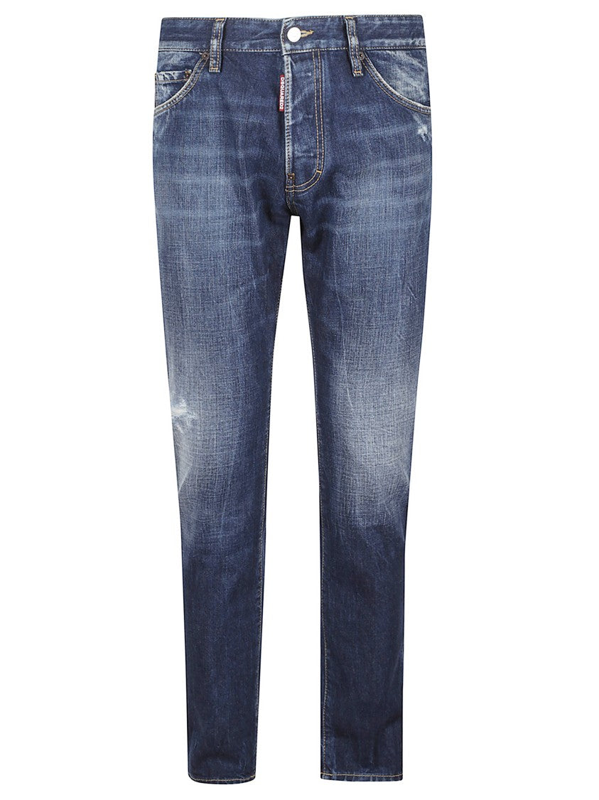 Dsquared2 Straight-Leg Denim Jeans With Distressed Details