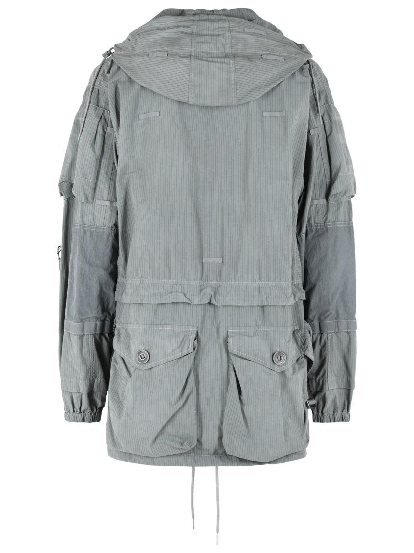 Maison Margiela Grey Green Cotton Blend Parka