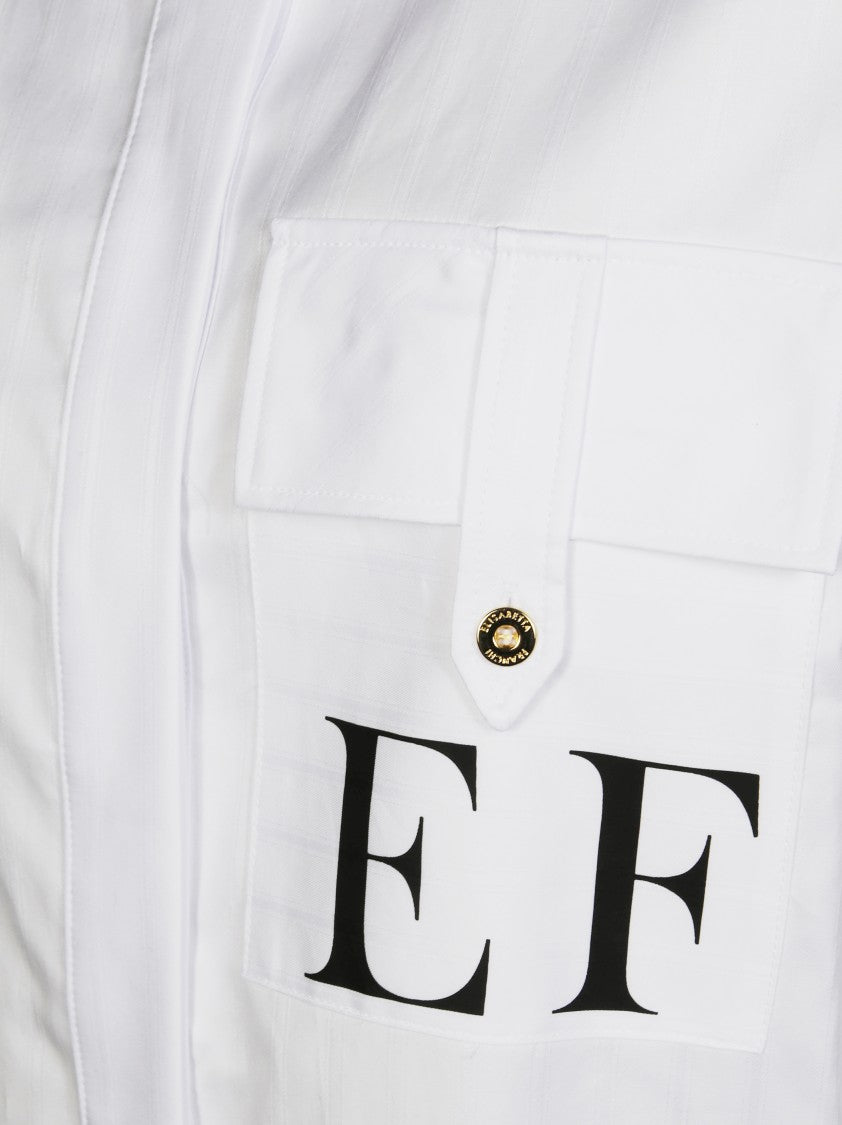 Elisabetta Franchi Classic Button-Up Shirt With Logo Accents