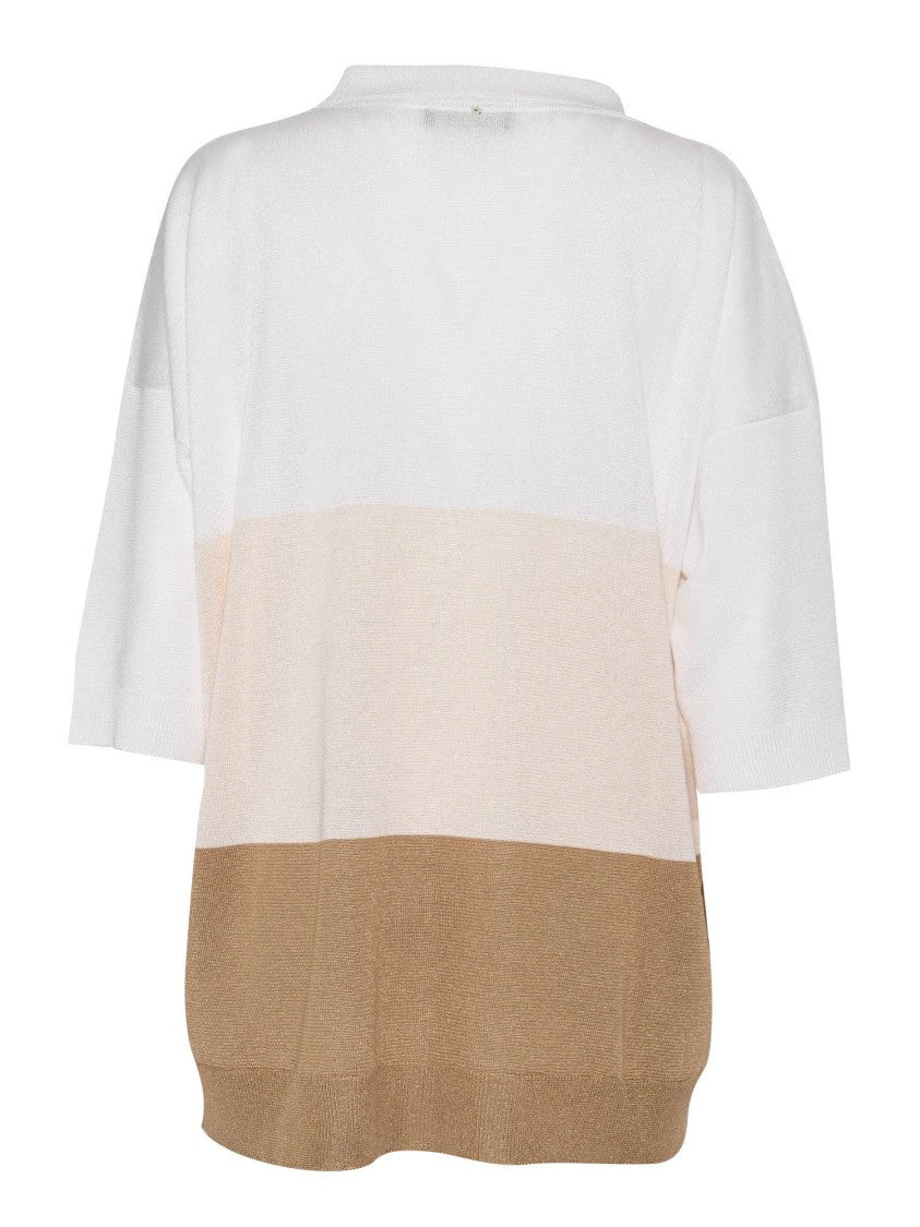Lorena Antoniazzi Gradient Neutral Knit Polo
