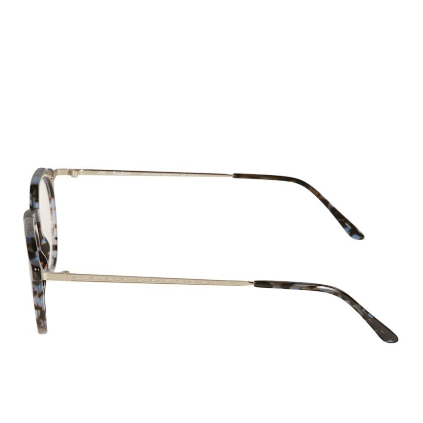 Kador Rayan Round Tortoiseshell-Patterned Eyeglasses With Subtle Blue Accents