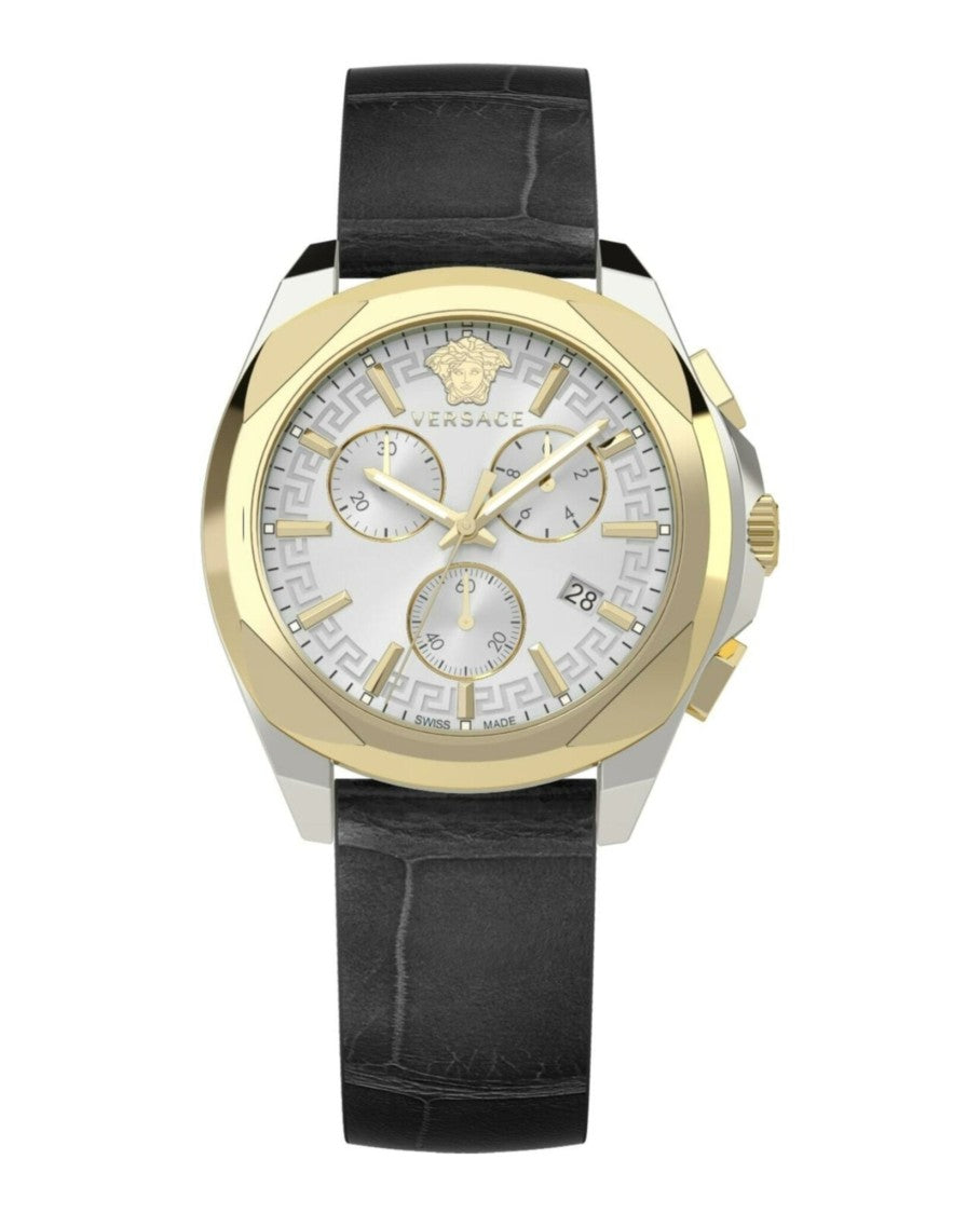 Versace Medusa Chrono Leather Watch