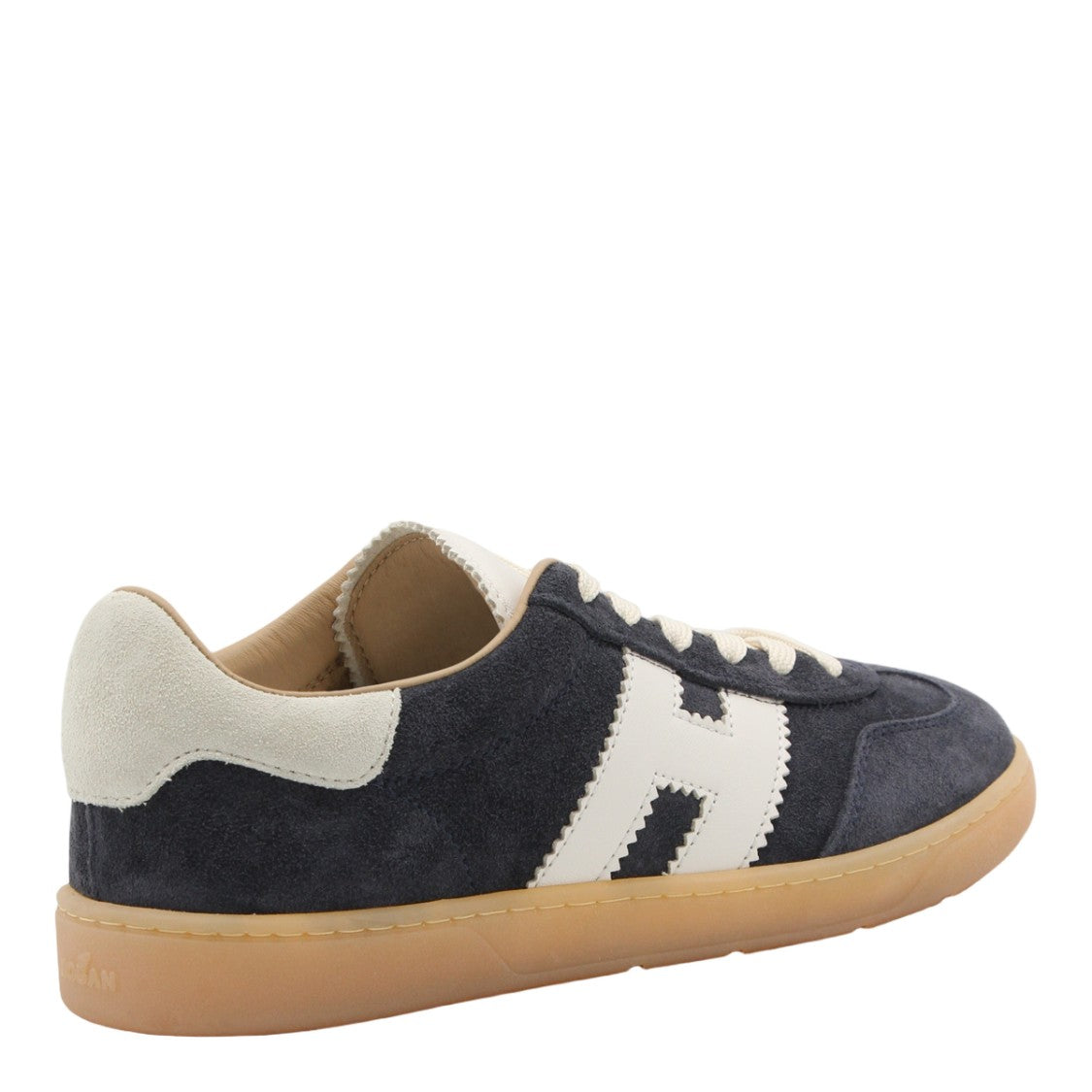 Hogan Dark Blue Suede Sneakers With Contrast Logo