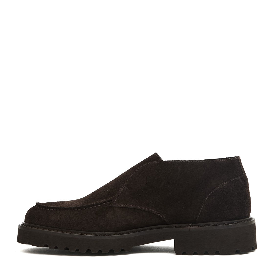 Doucal's Slip-On Suede Shoes With Chunky Rubber Sole