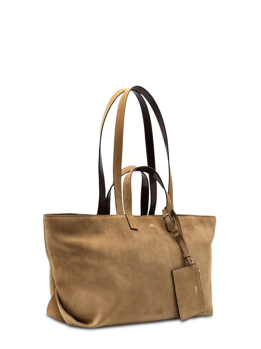 A.P.C. Soft-Structured Brown Cow Leather Tote Bag