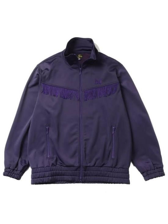 Needles Quilted Front Zip Jacket With Fringe Detailing