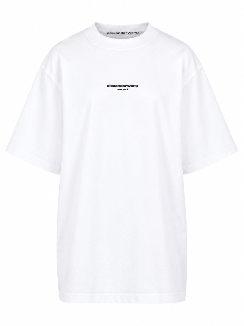 Alexander Wang White Logo Oversized Cotton T-Shirt