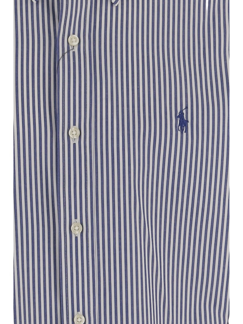 Polo Ralph Lauren Striped Stretch Cotton Shirt With Button-Down Collar