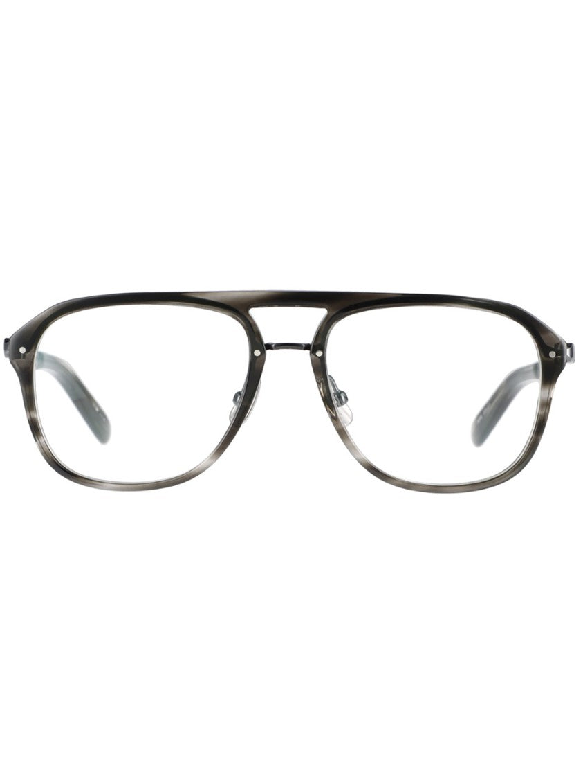 Yellows Plus Contemporary Grey Acetate Optical Frames With Oversized Rectangular Design