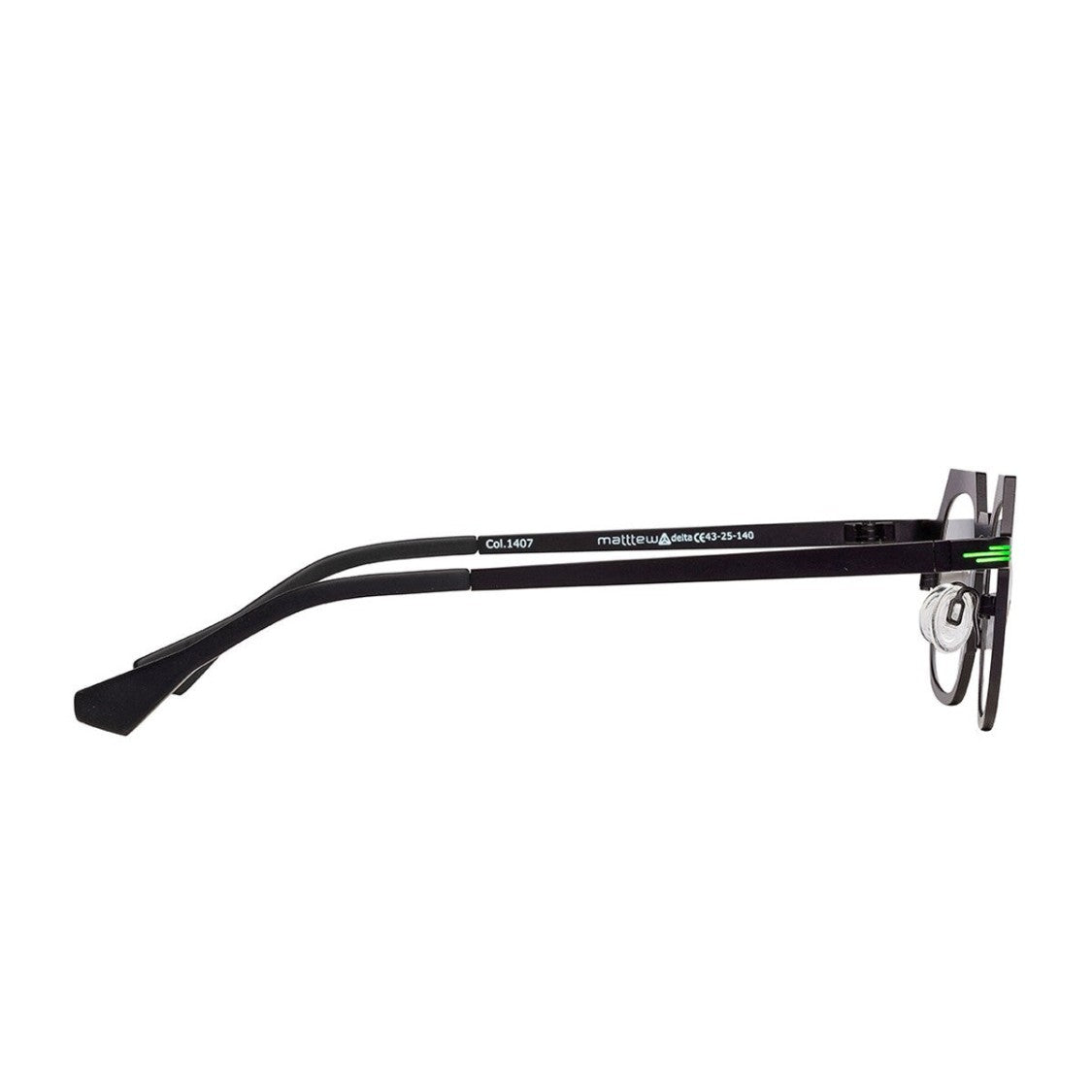 Matttew Neon Green Delta Titanium Geometric Sunglasses