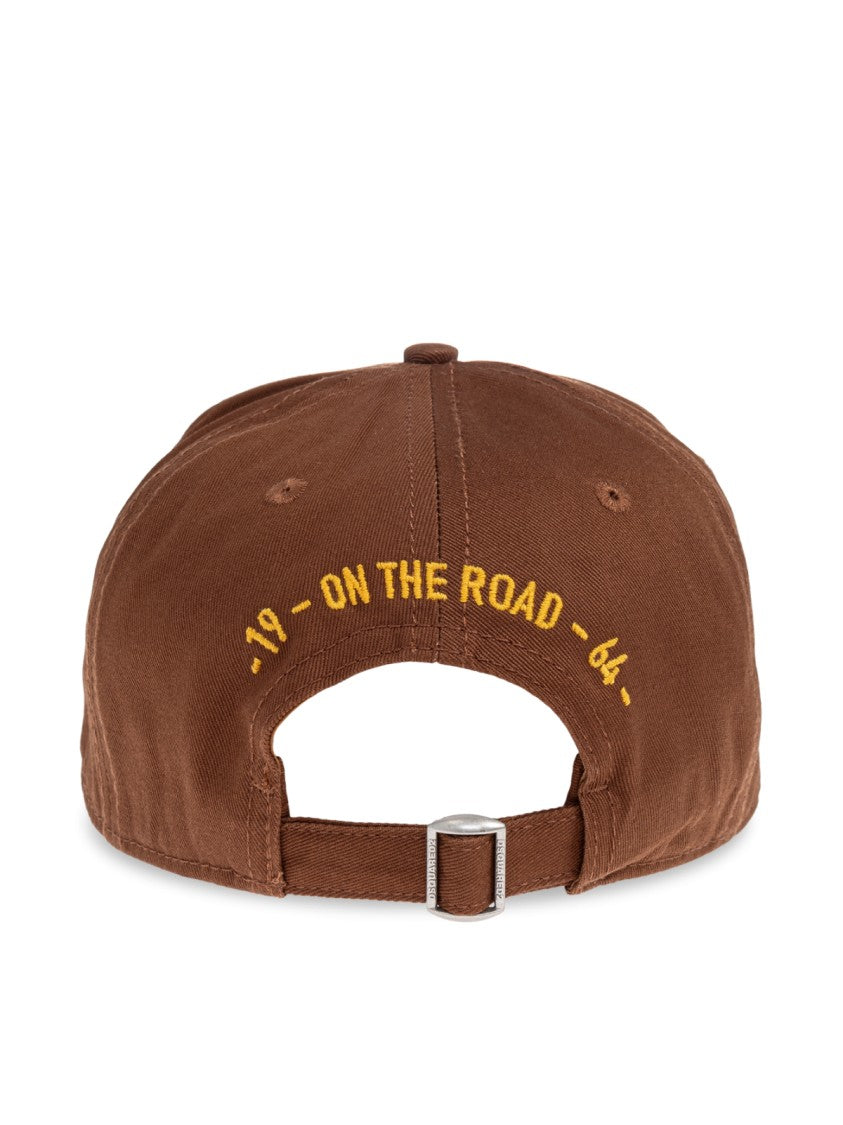 Dsquared2 Brown Canadian Rebels Logo Cotton Baseball Cap