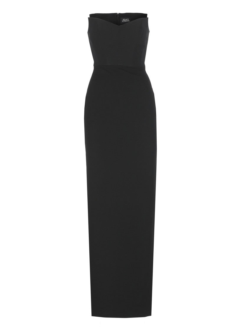 Solace London Black Malla Maxi Dress