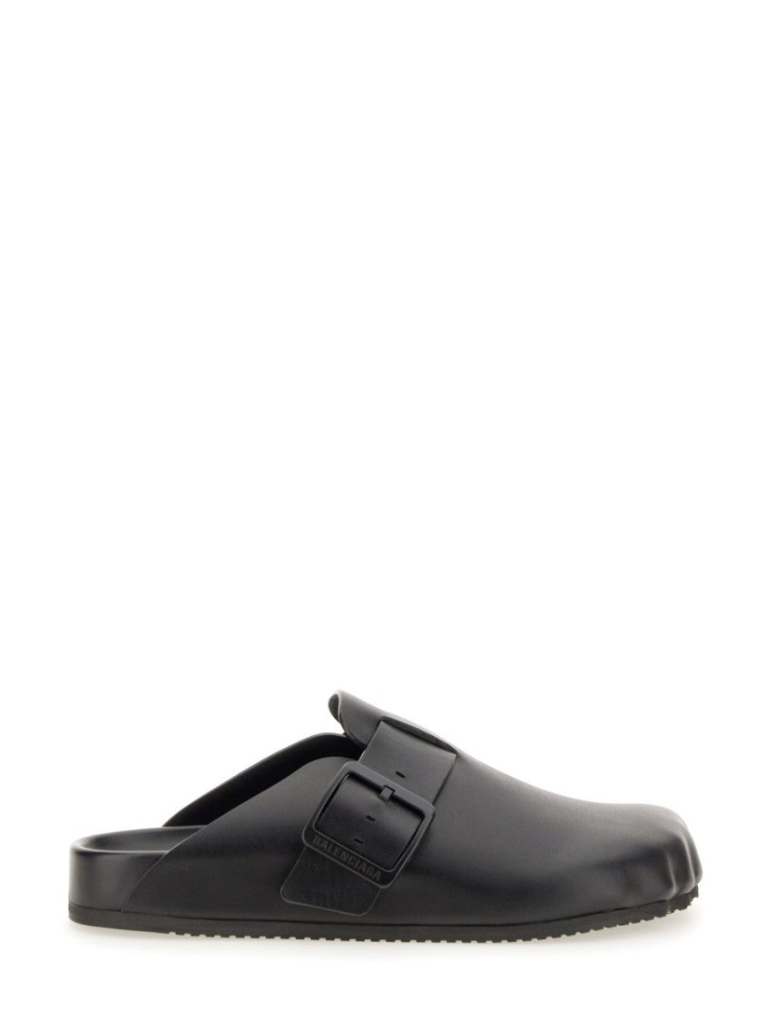 Balenciaga Brown Bovine Leather Flats With Refined Silhouette