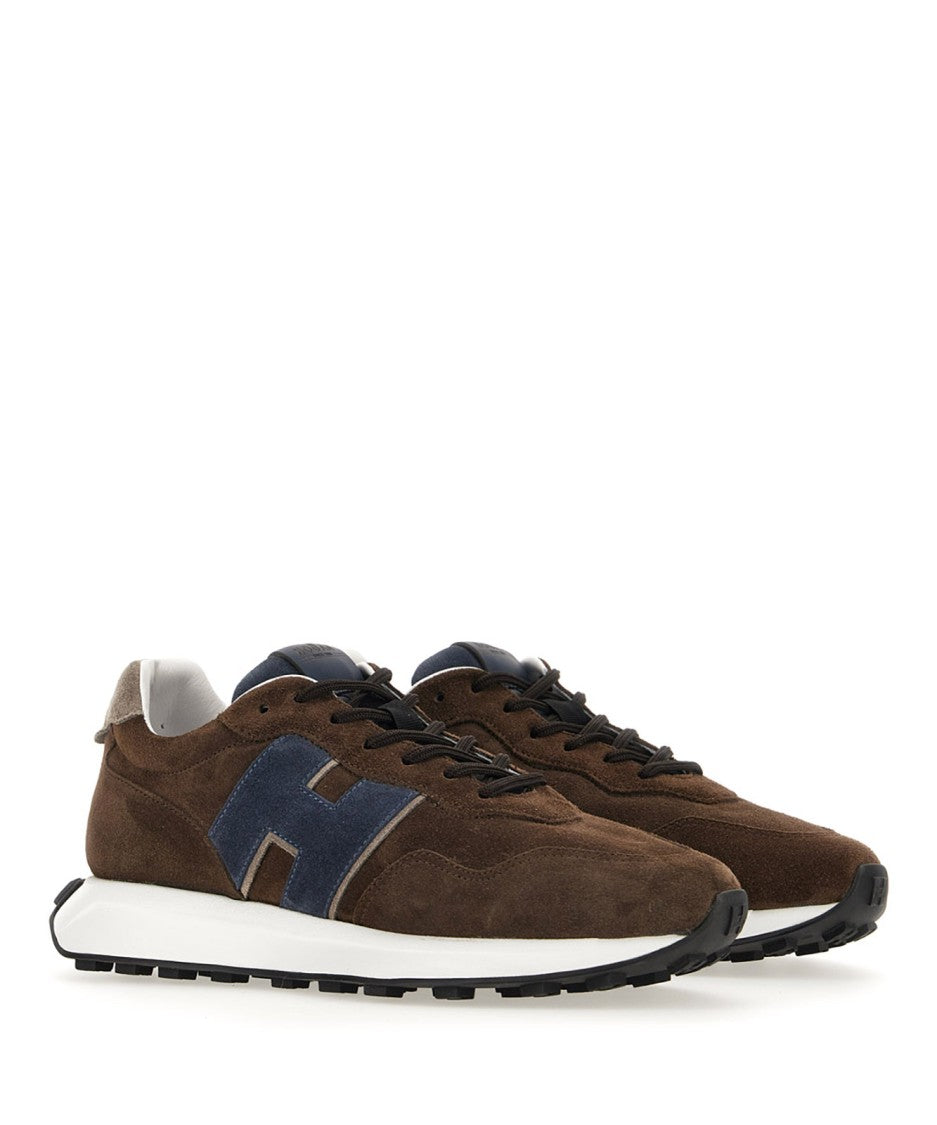 Hogan Brown Suede Sneakers