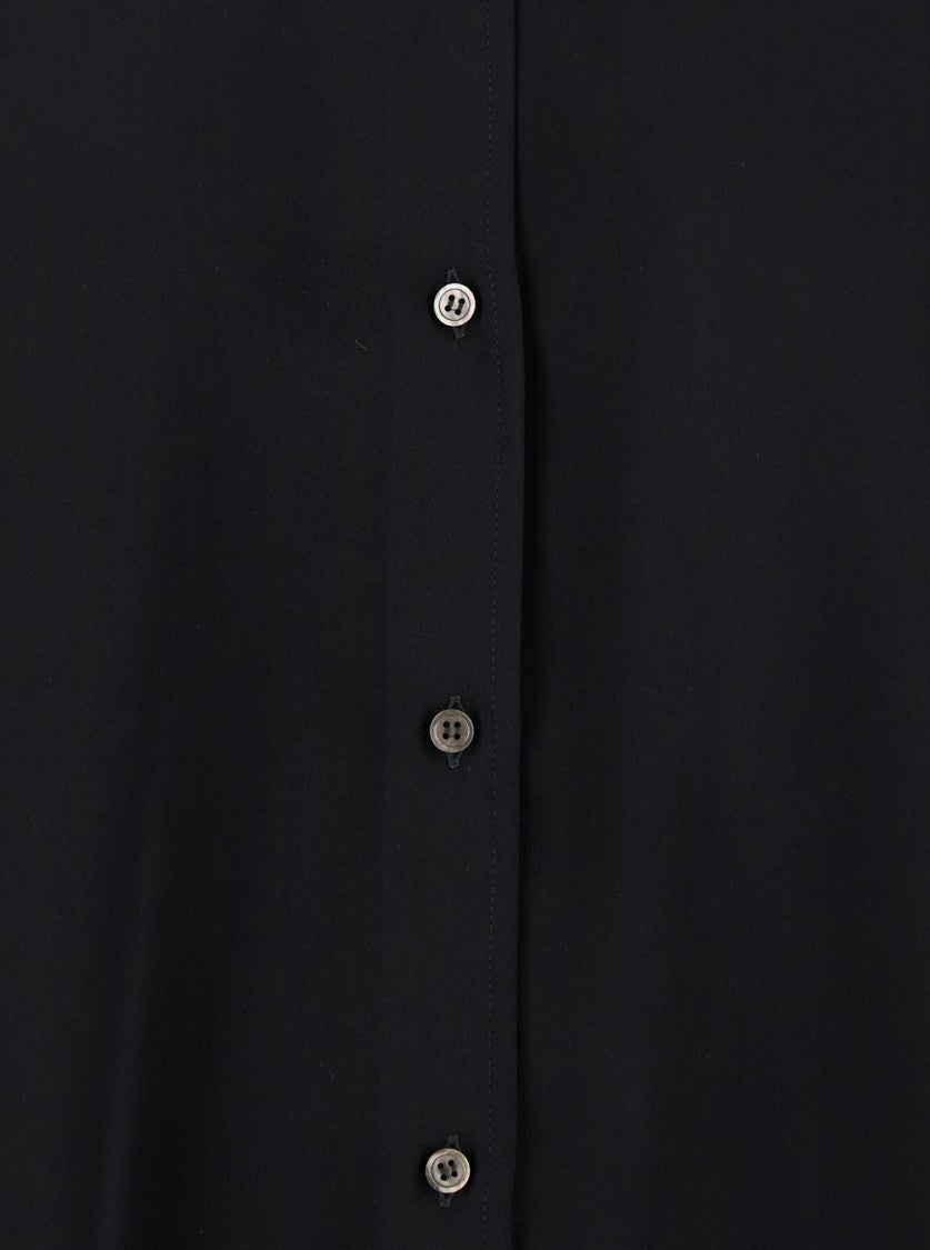 Plain Black Shirt With Classic Collar