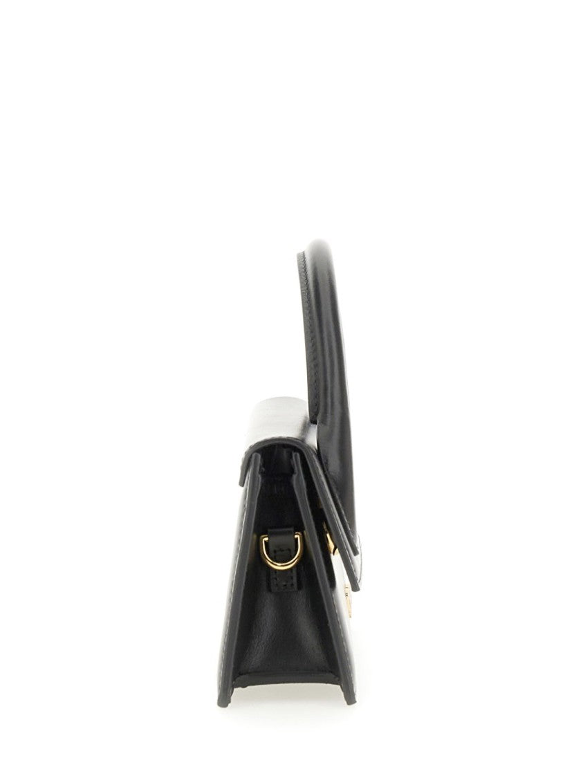 Jacquemus Black Cotton Leather Shoulder Bag