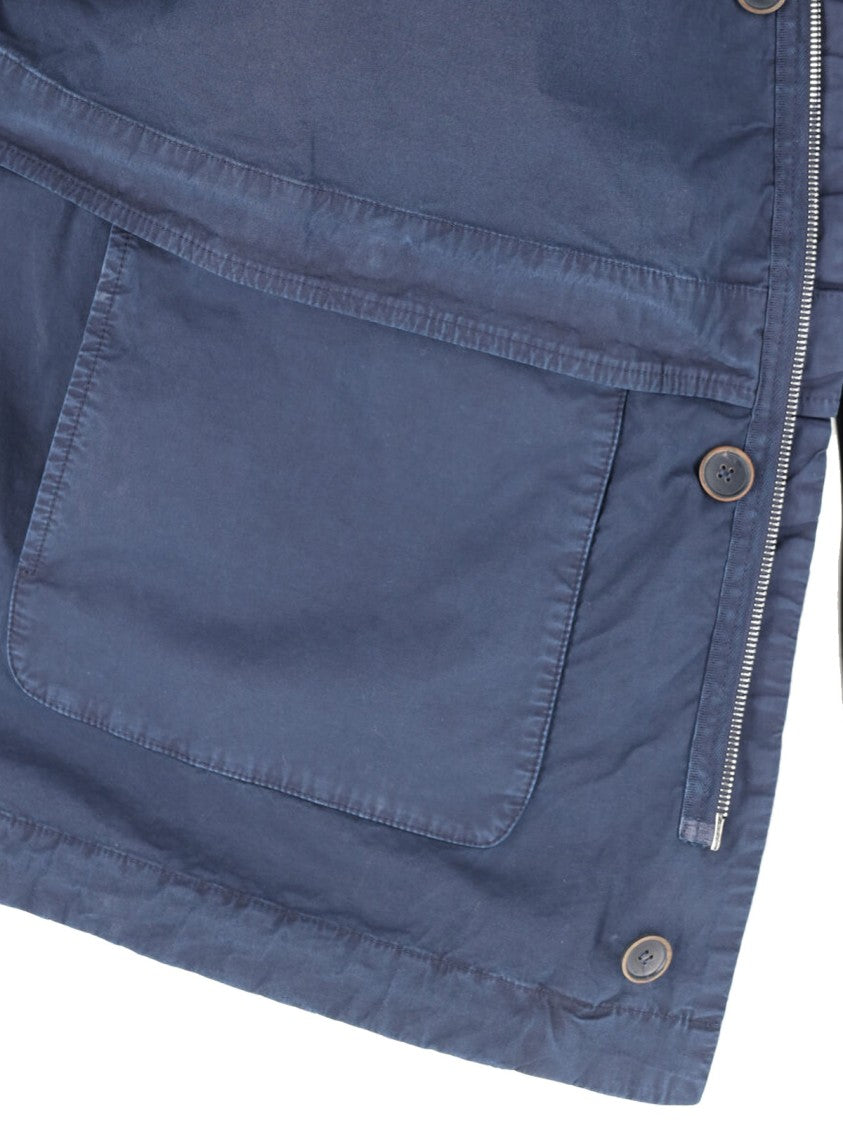 Ranra Navy Embroidered Hooded Jacket