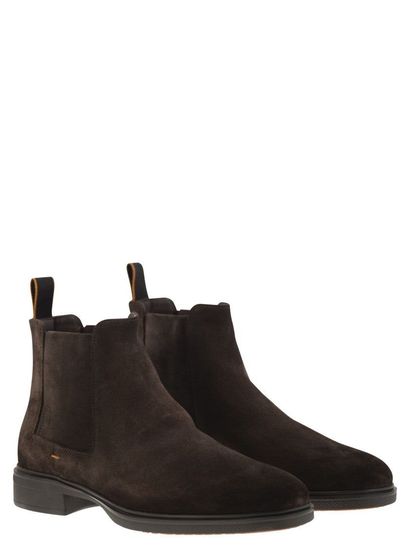 Santoni Easy Suede Ankle Boot