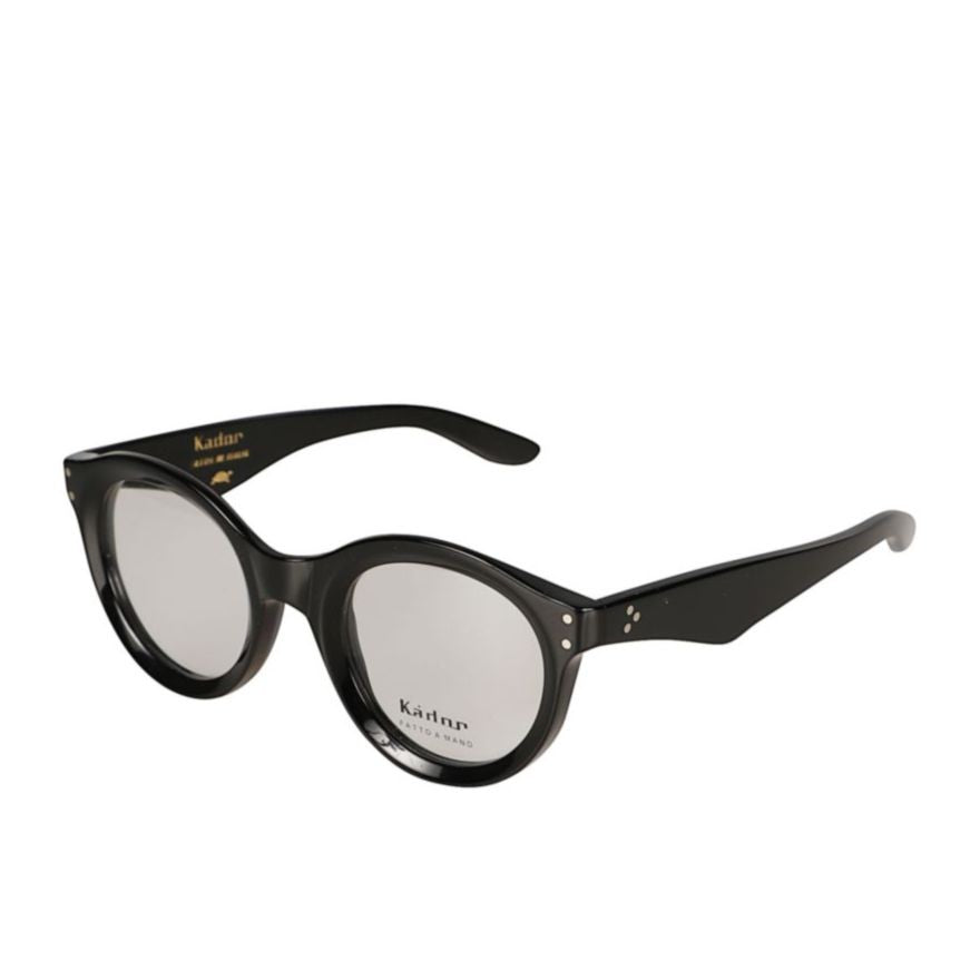 Kador Thick Glossy Black Frame Sunglasses With Rounded Lenses