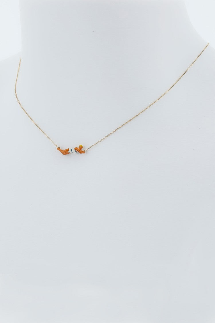 Aliita Rolo Chain Necklace With Hand-Painted Enamel And Ring Clasp