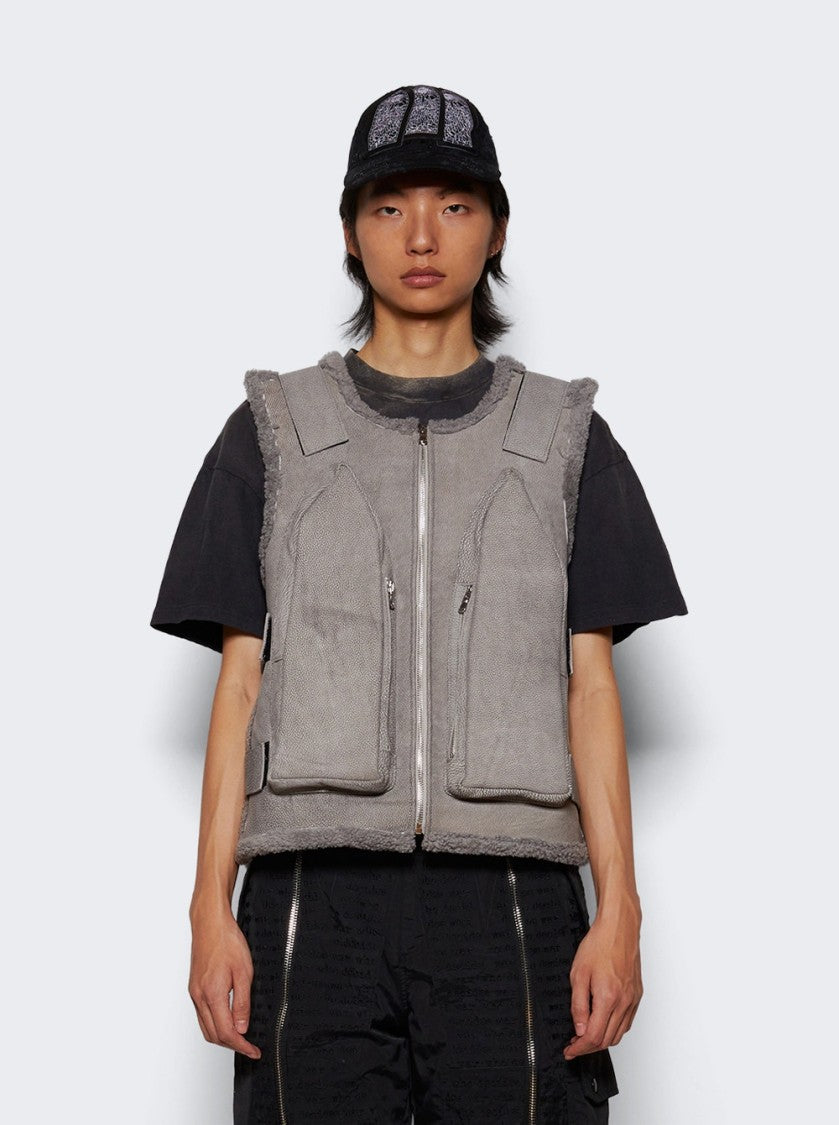 Who Decides War Bullet Point Vest Vintage Grey