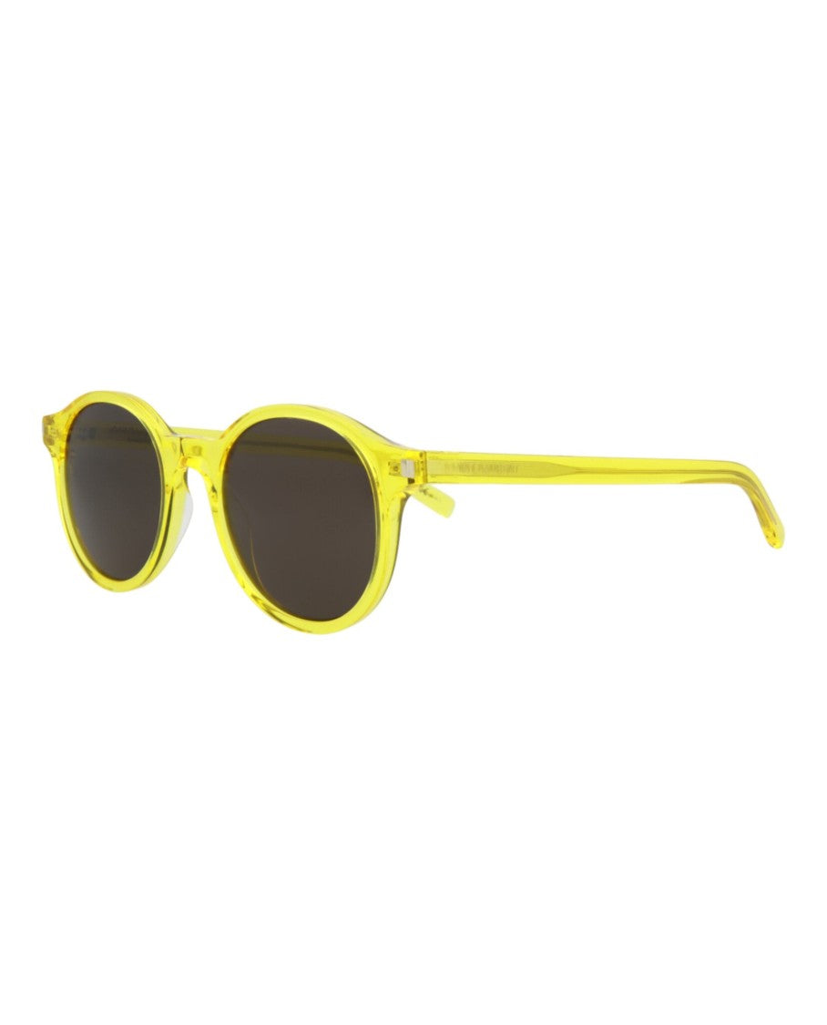 Saint Laurent Round-Frame Acetate Sunglasses