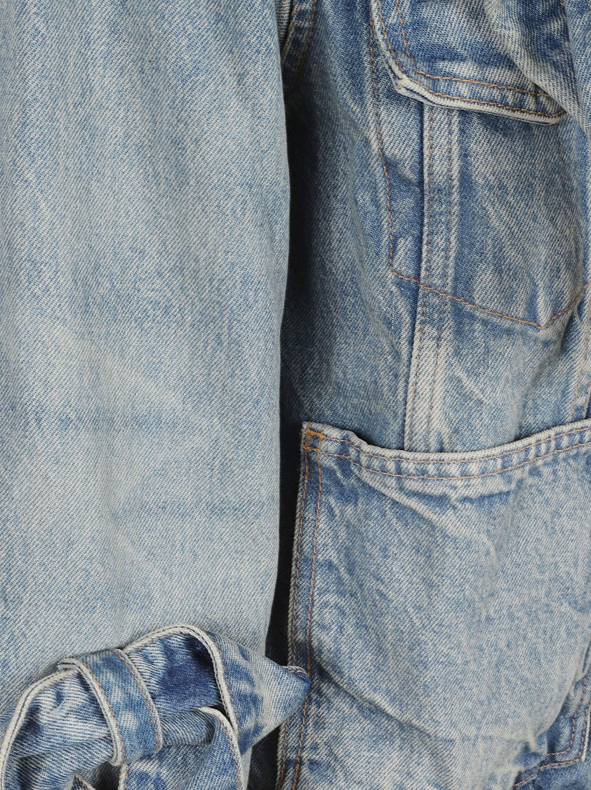 Ganni Cropped Light Blue Denim Jacket