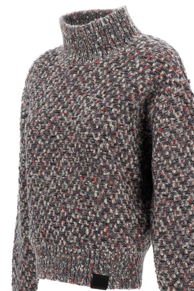 Stella Mccartney Tweed Knit Cropped Crewneck Sweater