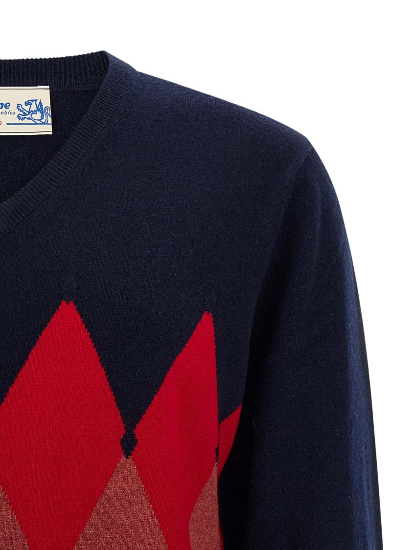 Ballantyne Argyle Pattern Sweater