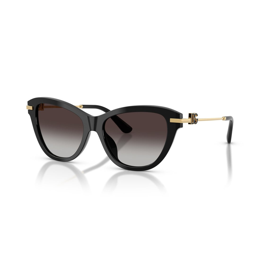 Dolce & Gabbana 0Dg4534 Cat-Eye Sunglasses With Glossy Black Frames