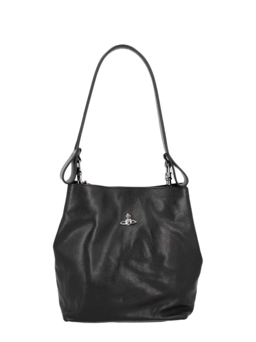 Vivienne Westwood Small Shoulder Bag With Calf Leather And Minimalist Emblem