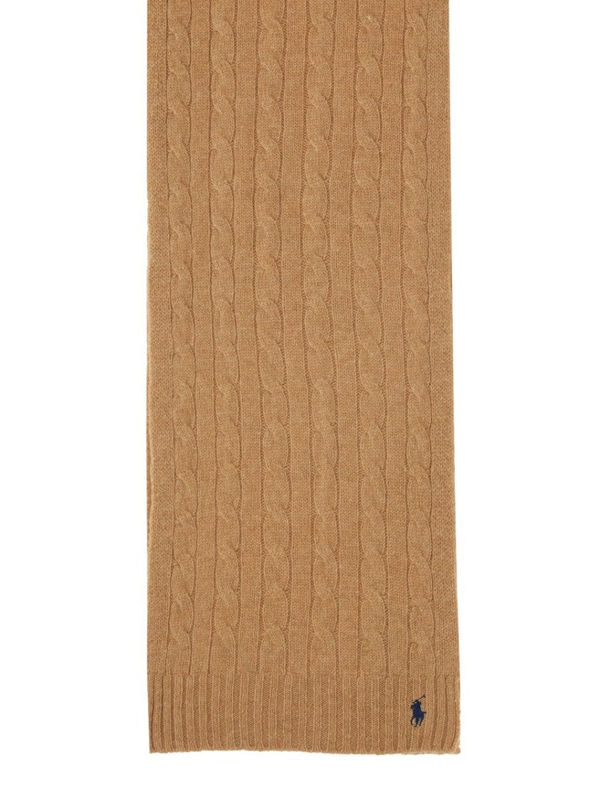 Polo Ralph Lauren Cable Knit Soft Wool-Cashmere Scarf