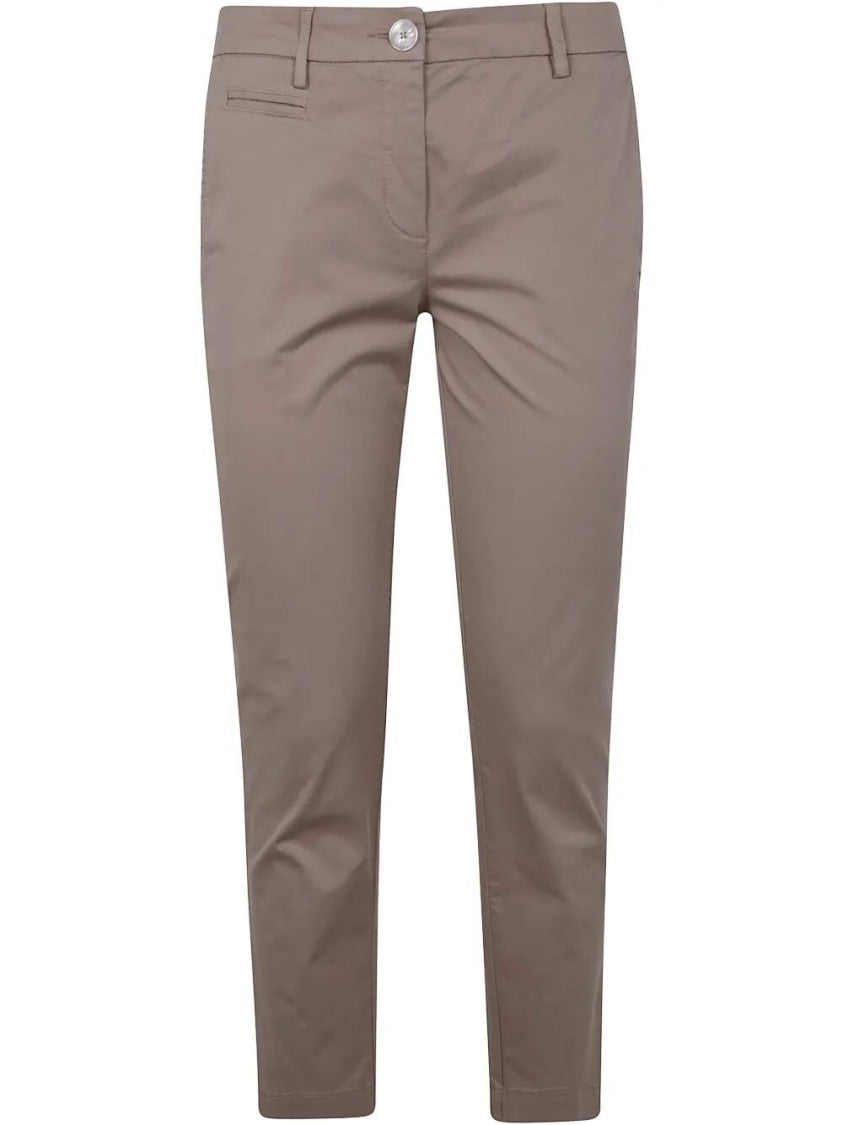 Twin-Set Tailored Slim-Fit Pants With Mid-Rise Waist