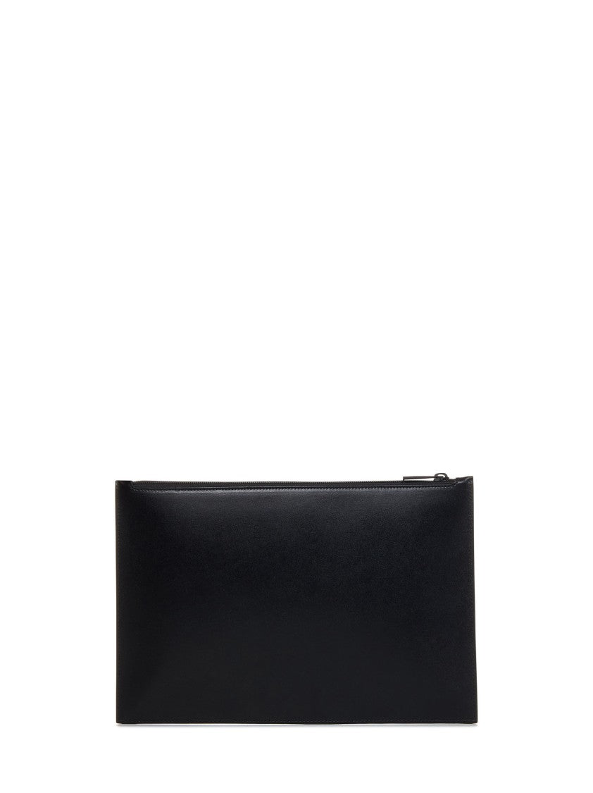 Alexander Mcqueen Black Leather Clutch