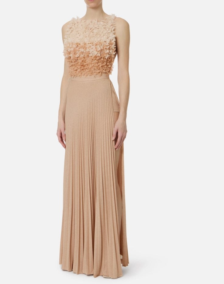 Elisabetta Franchi Red Carpet Lurex Jersey Dress