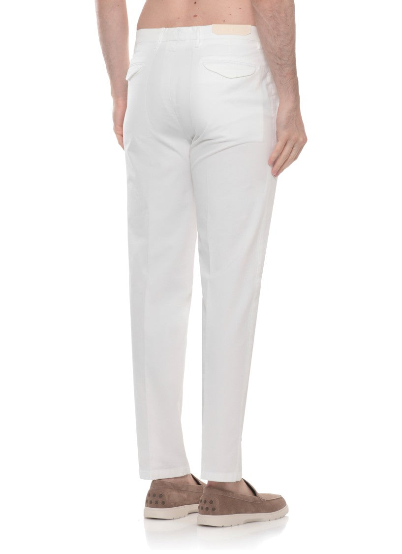 Briglia 1949 White Bg21 Cotton Straight-Leg Pants