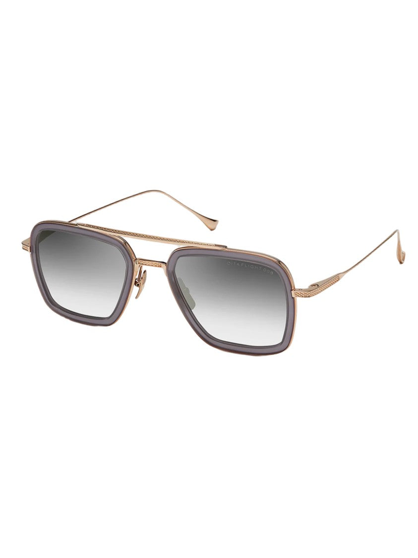 Dita Square Frame Metallic Flight Sunglasses