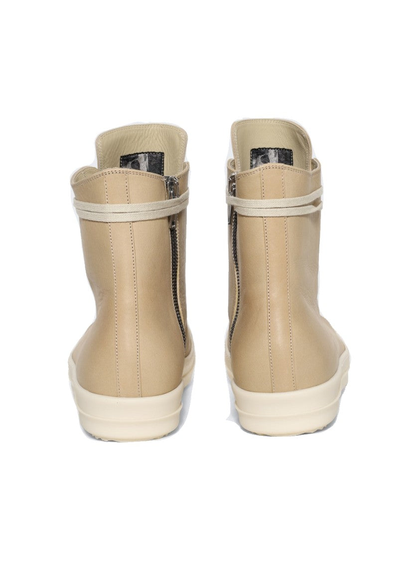 Rick Owens Hollywood High Top Sneakers Parchment And Milk