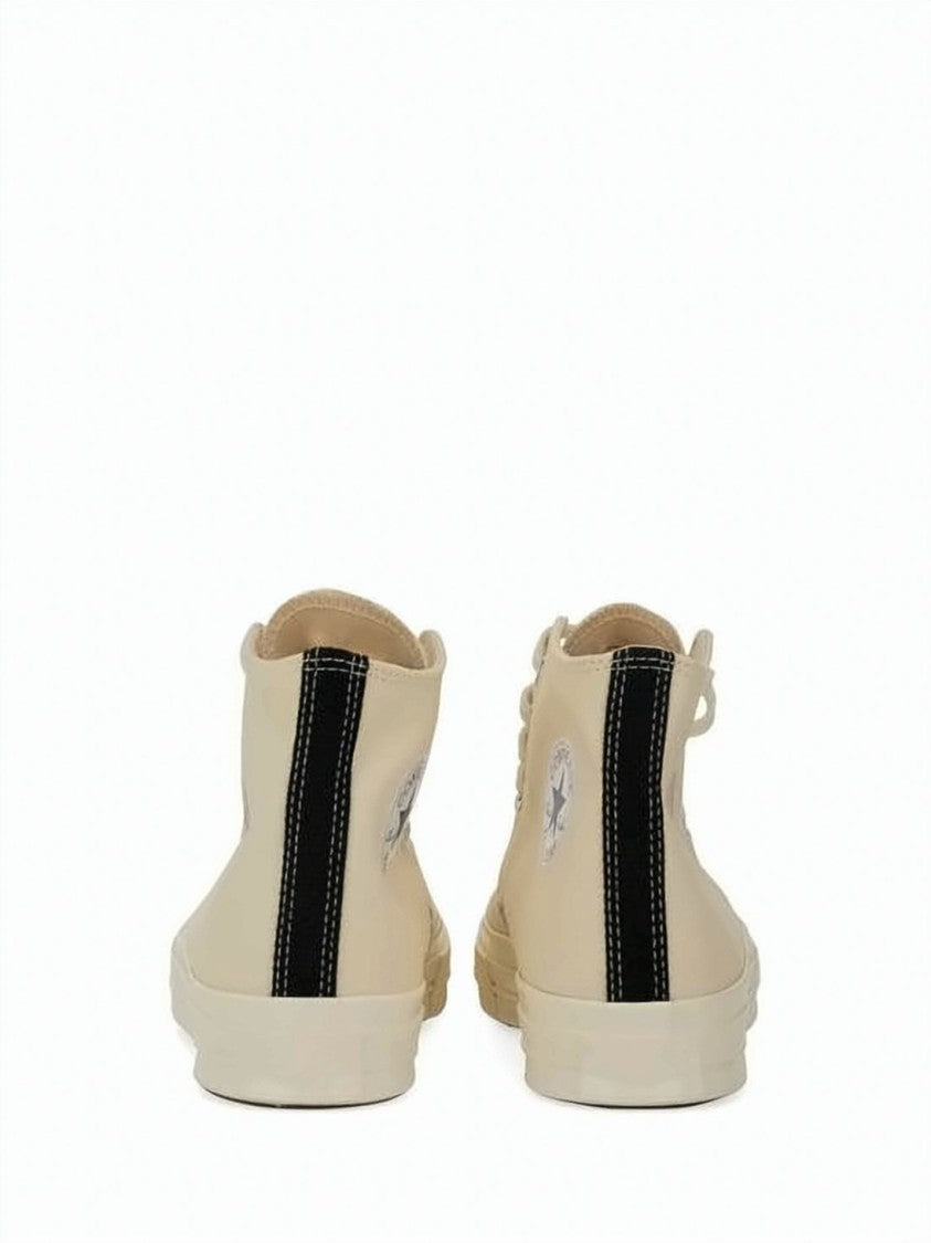 Comme Des Garçons High-Top Canvas Sneakers With Distinctive Heart Logo