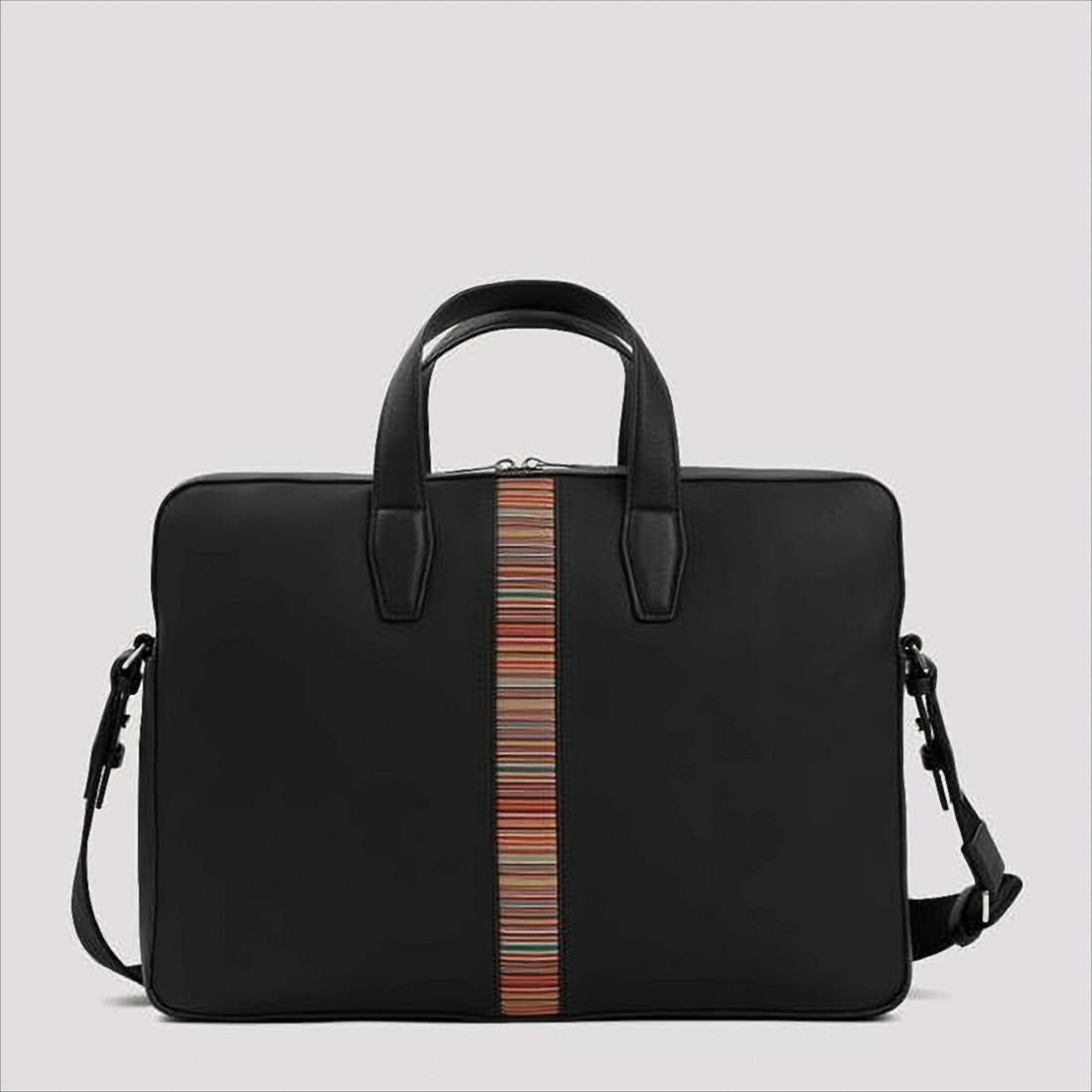 Paul Smith Rectangular Black Calf Leather Tote Bag