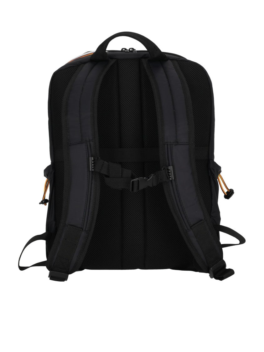 K-Way Black Nylon Backpack With Padded Straps And Stylish Accents