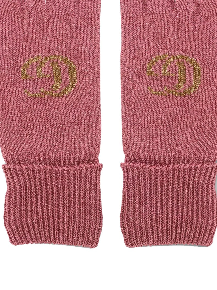 Gucci Gg Monogram Lurex Gloves